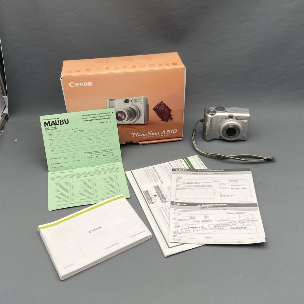 Canon PowerShot A520 4.0MP Camera - Silver 9715A001 Parts Or Not Working